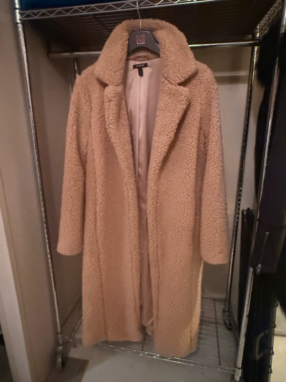 torrid Long Teddy Faux Shearling Coat - Camel